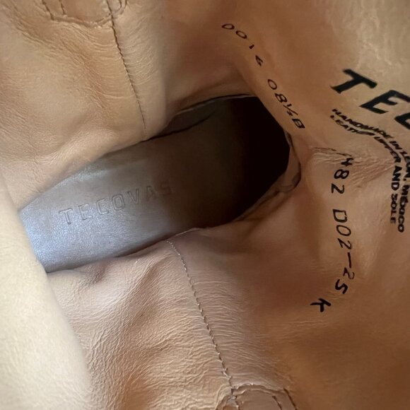 TECOVAS Jolene Leather Cowgirl Boots in Crimson/Bone NEW 8.5 - Picture 7 of 8